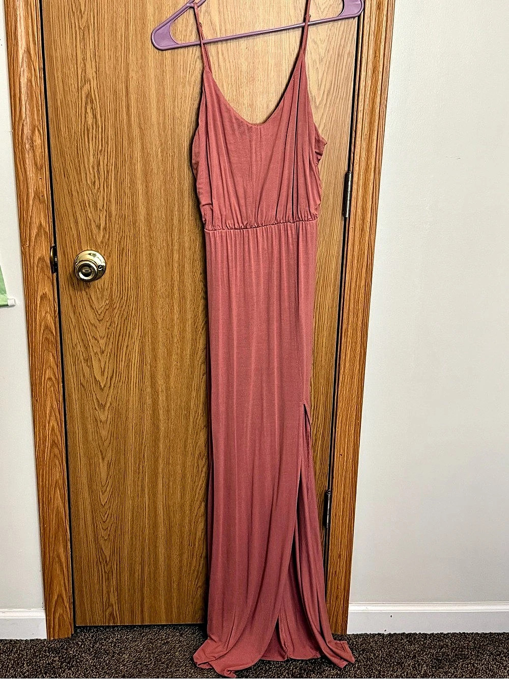 Lulus Watch the Sunset Maxi Dress Pink Medium